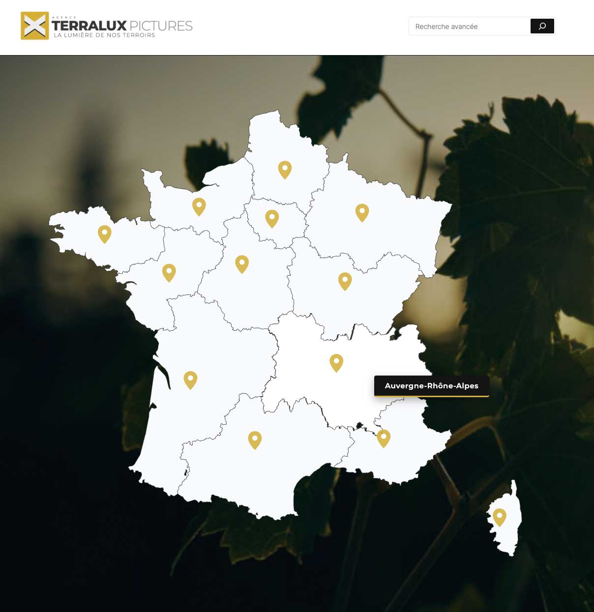 Carte des régions françaises
